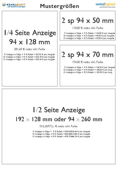 Anzeigenpreise 2025/2026